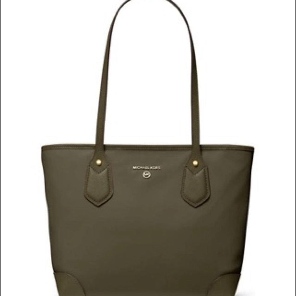 Michael Kors Eva Small Nylon Top Zip Bag olive green - Picture 3 of 4